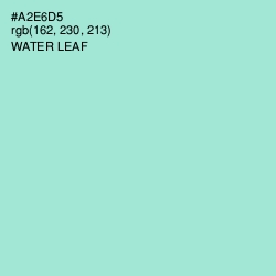 #A2E6D5 - Water Leaf Color Image