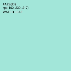 #A2E6D9 - Water Leaf Color Image