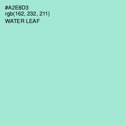 #A2E8D3 - Water Leaf Color Image