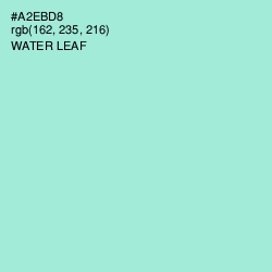 #A2EBD8 - Water Leaf Color Image