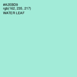 #A2EBD9 - Water Leaf Color Image