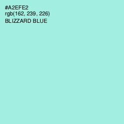 #A2EFE2 - Blizzard Blue Color Image