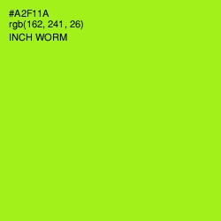 #A2F11A - Inch Worm Color Image