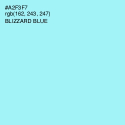 #A2F3F7 - Blizzard Blue Color Image