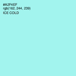 #A2F4EF - Ice Cold Color Image