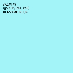 #A2F4F9 - Blizzard Blue Color Image