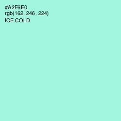 #A2F6E0 - Ice Cold Color Image