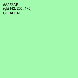 #A2FAAF - Celadon Color Image