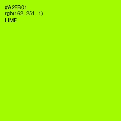 #A2FB01 - Lime Color Image