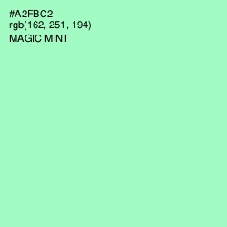 #A2FBC2 - Magic Mint Color Image