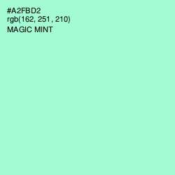 #A2FBD2 - Magic Mint Color Image