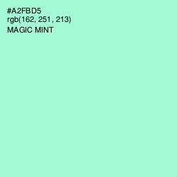 #A2FBD5 - Magic Mint Color Image