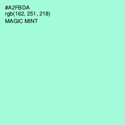 #A2FBDA - Magic Mint Color Image