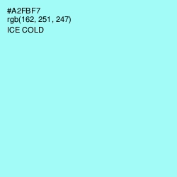 #A2FBF7 - Ice Cold Color Image