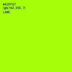 #A2FF07 - Lime Color Image