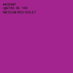 #A3248F - Medium Red Violet Color Image