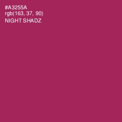 #A3255A - Night Shadz Color Image