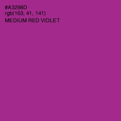 #A3298D - Medium Red Violet Color Image