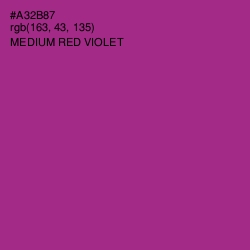 #A32B87 - Medium Red Violet Color Image