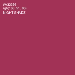 #A33356 - Night Shadz Color Image