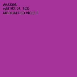 #A33398 - Medium Red Violet Color Image