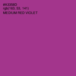 #A3358D - Medium Red Violet Color Image