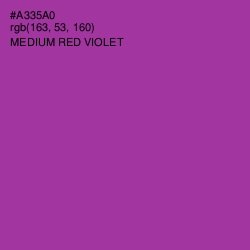 #A335A0 - Medium Red Violet Color Image