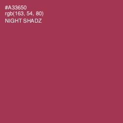 #A33650 - Night Shadz Color Image