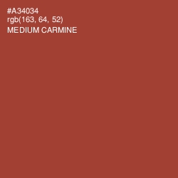 #A34034 - Medium Carmine Color Image