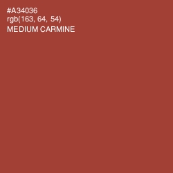 #A34036 - Medium Carmine Color Image