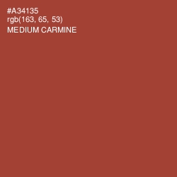 #A34135 - Medium Carmine Color Image