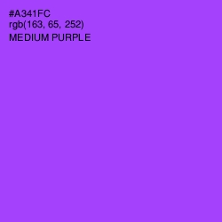 #A341FC - Medium Purple Color Image