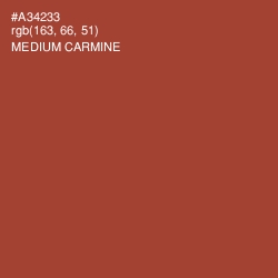 #A34233 - Medium Carmine Color Image