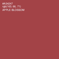 #A34247 - Apple Blossom Color Image