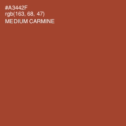 #A3442F - Medium Carmine Color Image