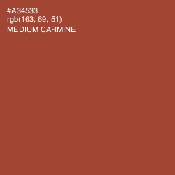 #A34533 - Medium Carmine Color Image