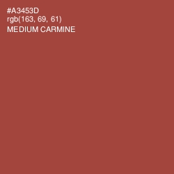 #A3453D - Medium Carmine Color Image