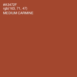 #A3472F - Medium Carmine Color Image