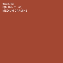 #A34733 - Medium Carmine Color Image