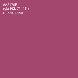 #A3476F - Hippie Pink Color Image