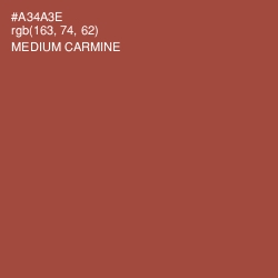 #A34A3E - Medium Carmine Color Image