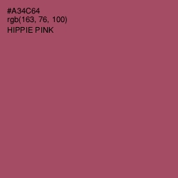 #A34C64 - Hippie Pink Color Image