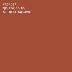 #A34D37 - Medium Carmine Color Image