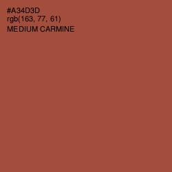 #A34D3D - Medium Carmine Color Image