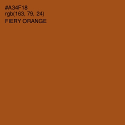 #A34F18 - Fiery Orange Color Image
