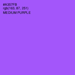 #A357FB - Medium Purple Color Image