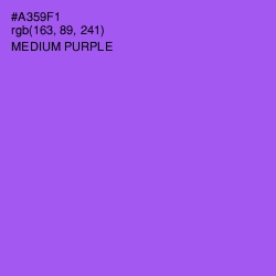 #A359F1 - Medium Purple Color Image