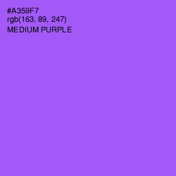 #A359F7 - Medium Purple Color Image