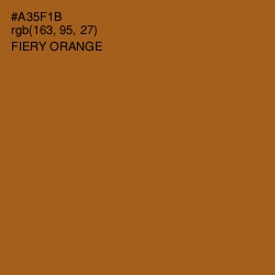 #A35F1B - Fiery Orange Color Image
