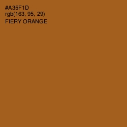 #A35F1D - Fiery Orange Color Image